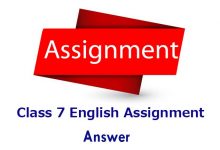 class 7 english assignment Answer