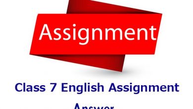 class 7 english assignment Answer