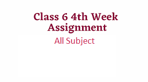 Class 6 Assignment 4th week