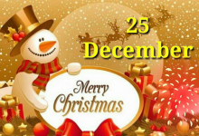 25 December Christmas Day