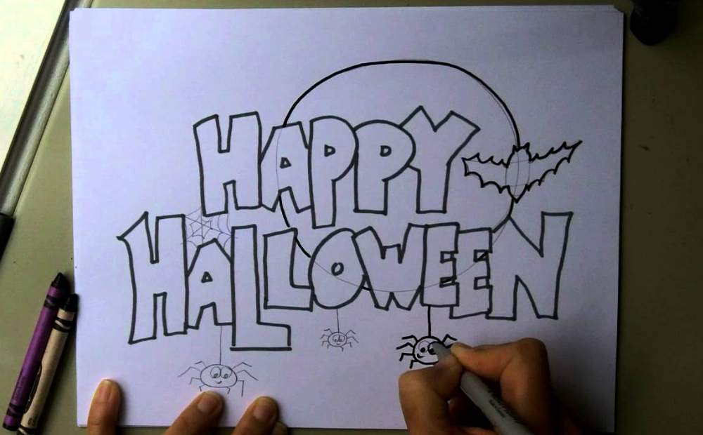 How to write Happy Halloween