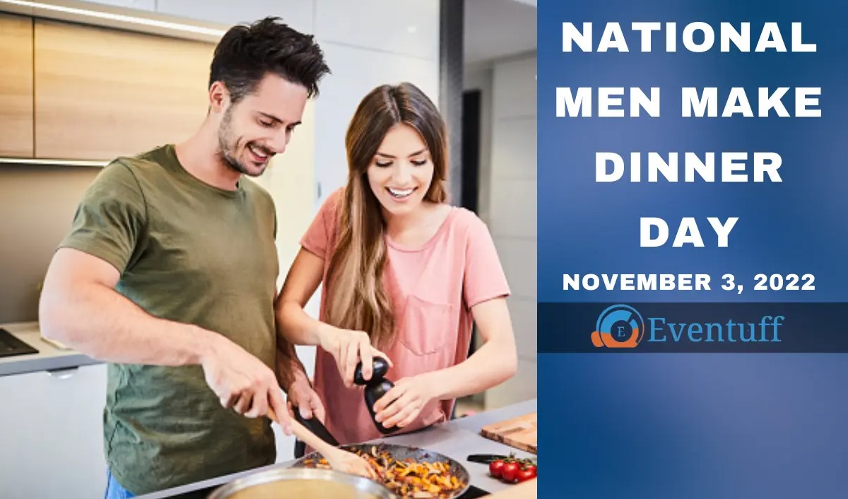 happy men make dinner day